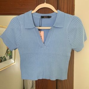 Periwinkle Crop Sweater